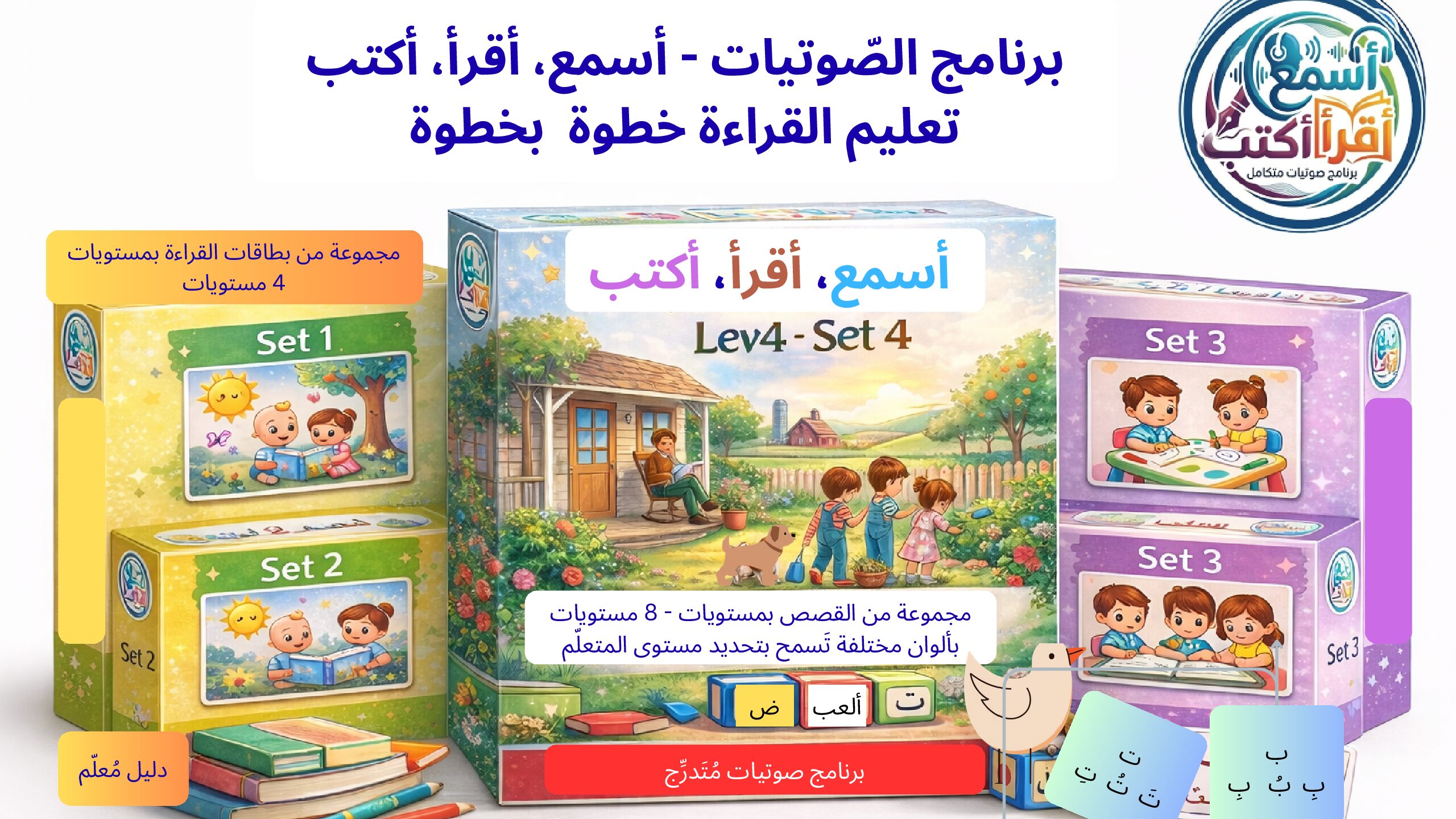 Phonics Program – برنامج أسمع – أقرأ – أكتب – برنامج صوتيات لتعليم القراءة العربية للأطفال
