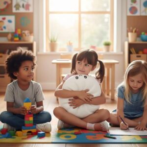Children’s Social Emotional Learning Cushion, Calm Corner Comfort Pillow for Kids, Soft Sensory Support Toy for Nursery and Classroom